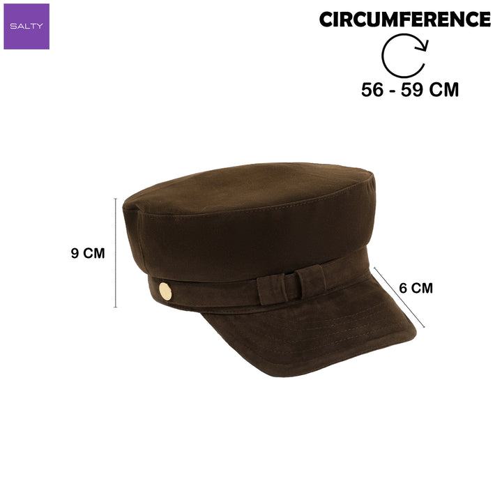 Autumn Muse Baker Boy Cap - Dark Brown