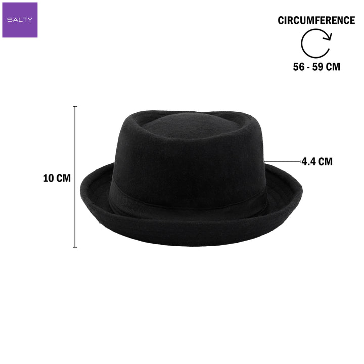 Pork Pie Classic Hat - Black