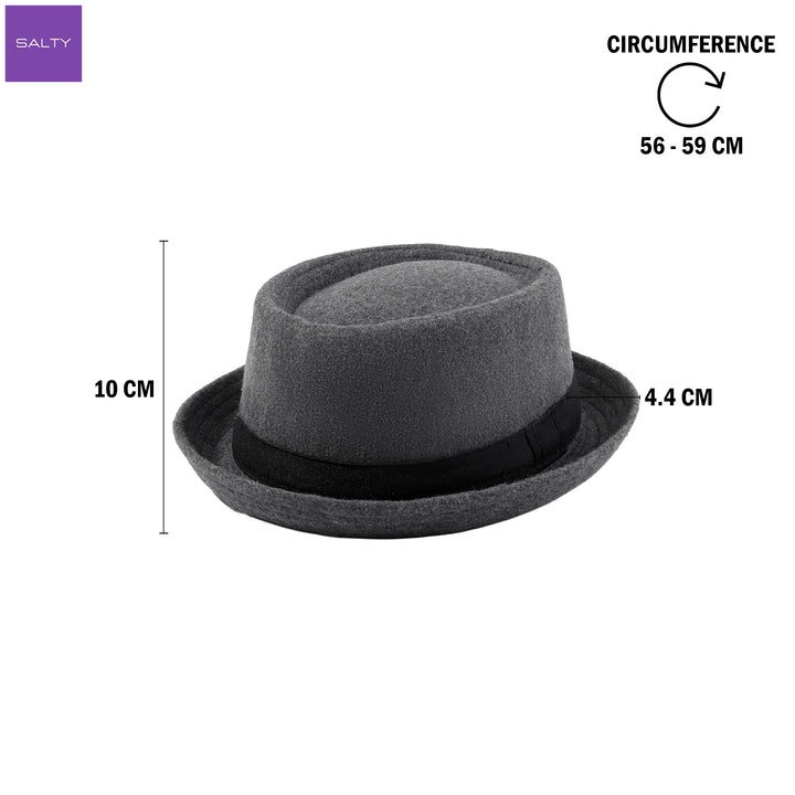 Pork Pie Classic Hat - Grey