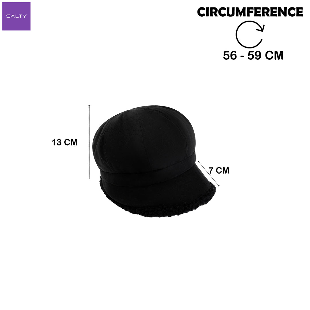 Cold Days Baker Boy Cap - Black