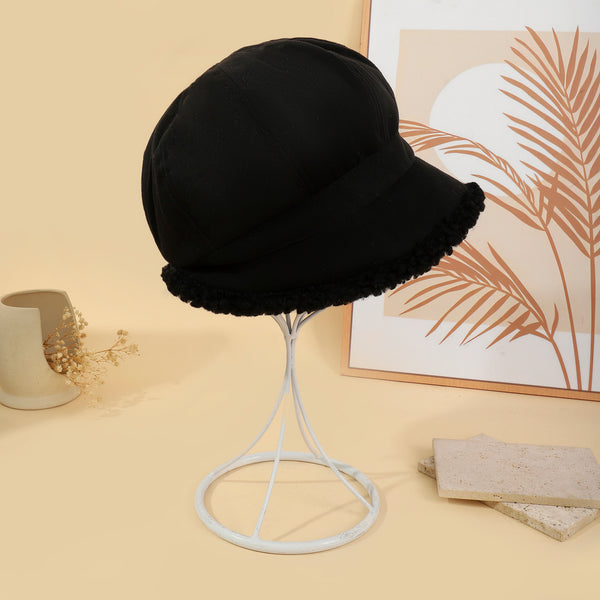 Cold Days Baker Boy Cap - Black