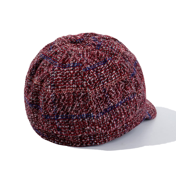 Vintage Grid Baker Boy Cap - Purple