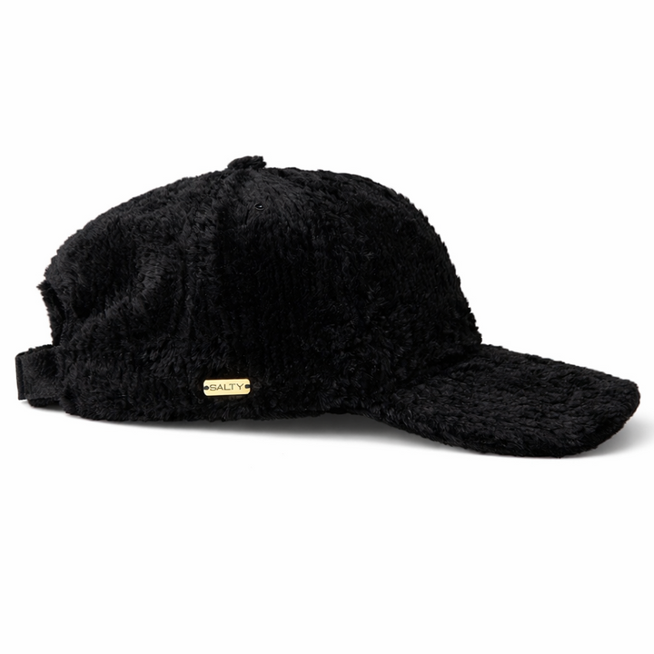 Cloud Soft Fuzzy Cotton Baseball Cap -Black