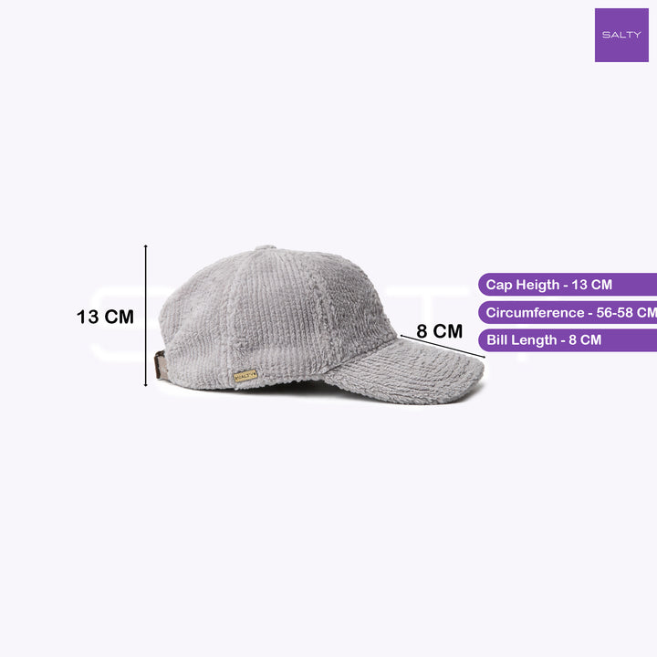 Cloud Soft Fuzzy Cotton Baseball Cap - Grey