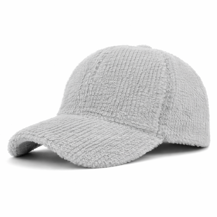 Cloud Soft Fuzzy Cotton Baseball Cap - Grey