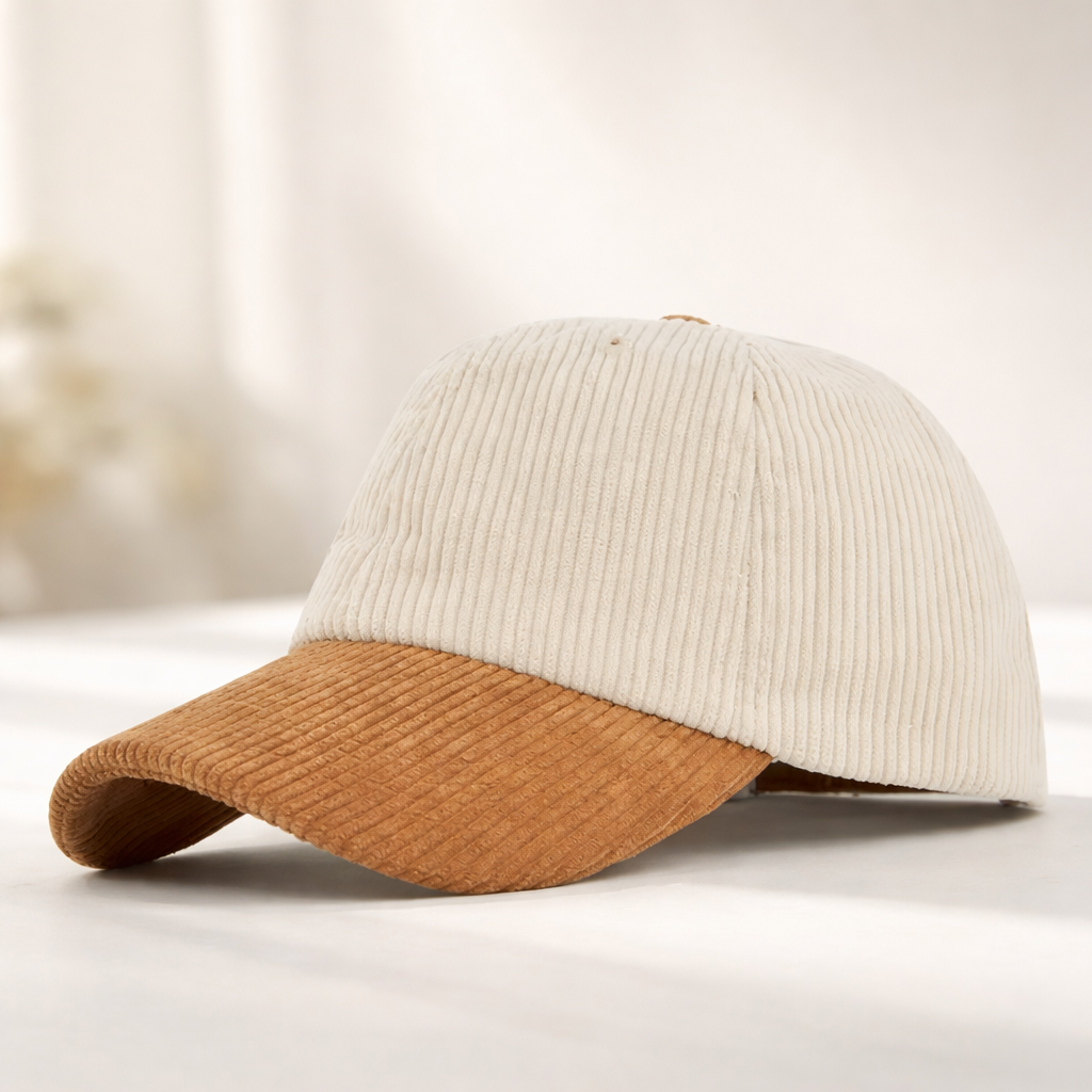 Honeycomb Duo Corduroy Cotton Baseball Cap