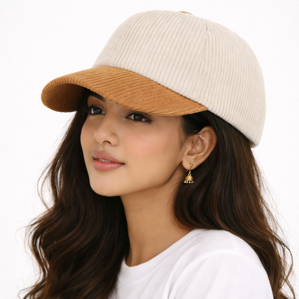 Honeycomb Duo Corduroy Cotton Baseball Cap
