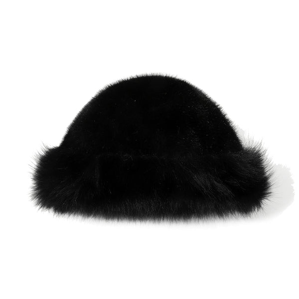 Mink Touch Winter Hat - Black