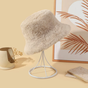 Luminara Plush Bucket Hat - Beige