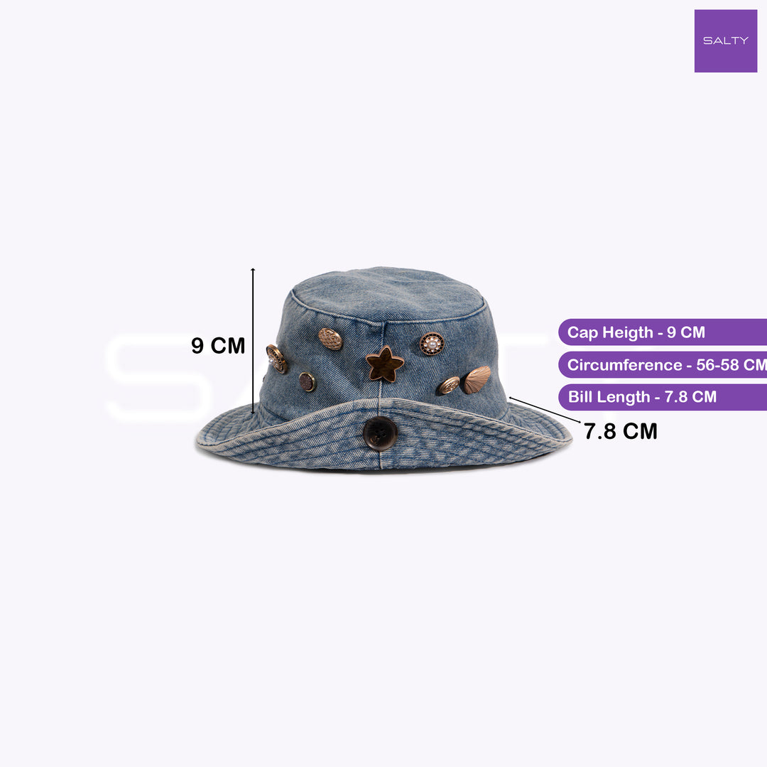 Vintage Muse Denim Bucket Hat