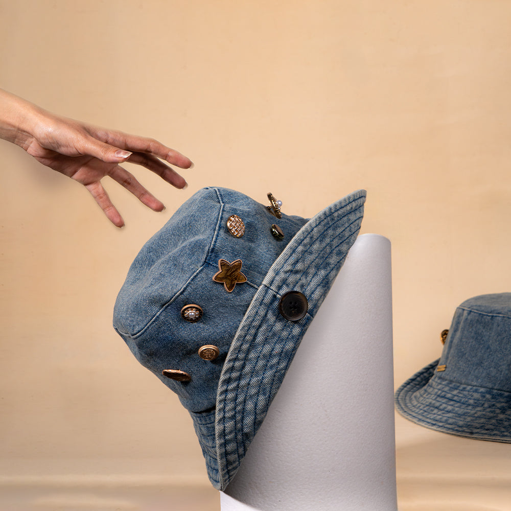 Vintage Muse Denim Bucket Hat