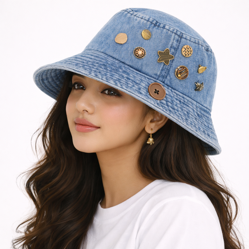 Vintage Muse Denim Bucket Hat