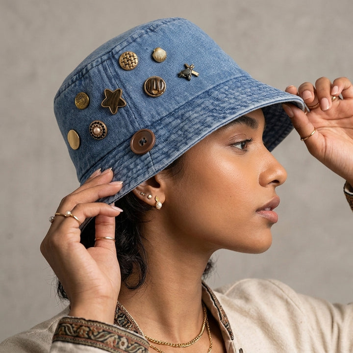 Vintage Muse Denim Bucket Hat
