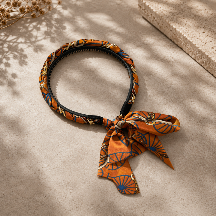 Rust Bow Hair Band