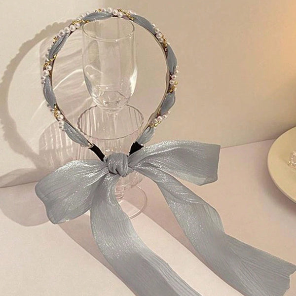 Blue Bow Hair Band