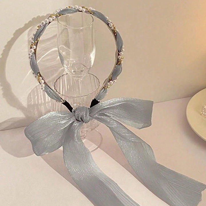 Blue Bow Hair Band