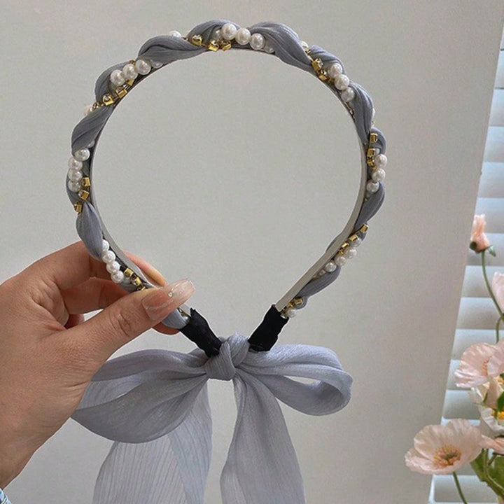 Blue Bow Hair Band