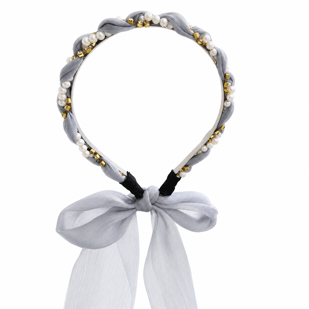Blue Bow Hair Band