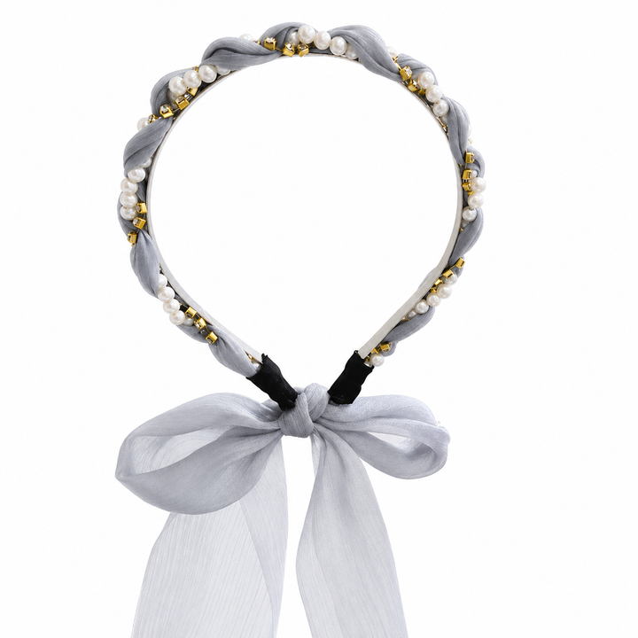 Blue Bow Hair Band