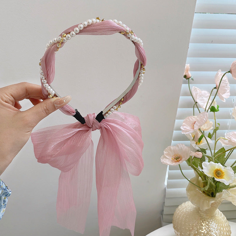 Pink Bow Hair Band