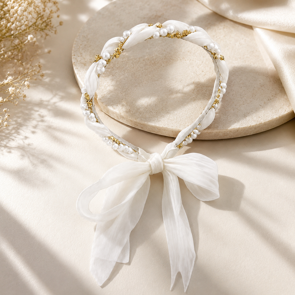 Pearl Bow Hair Band
