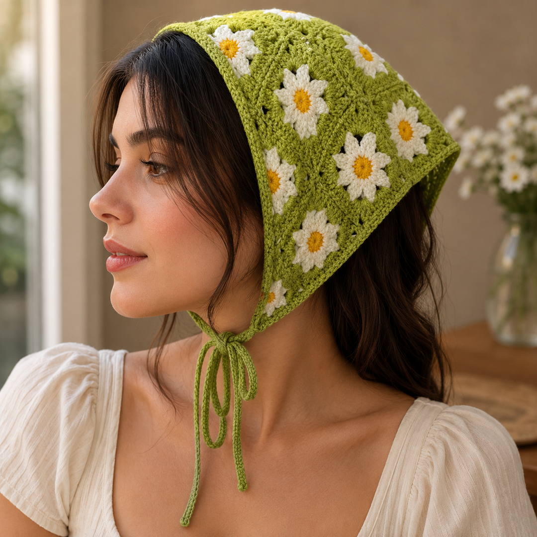 Daisy Sage Hair Bandana