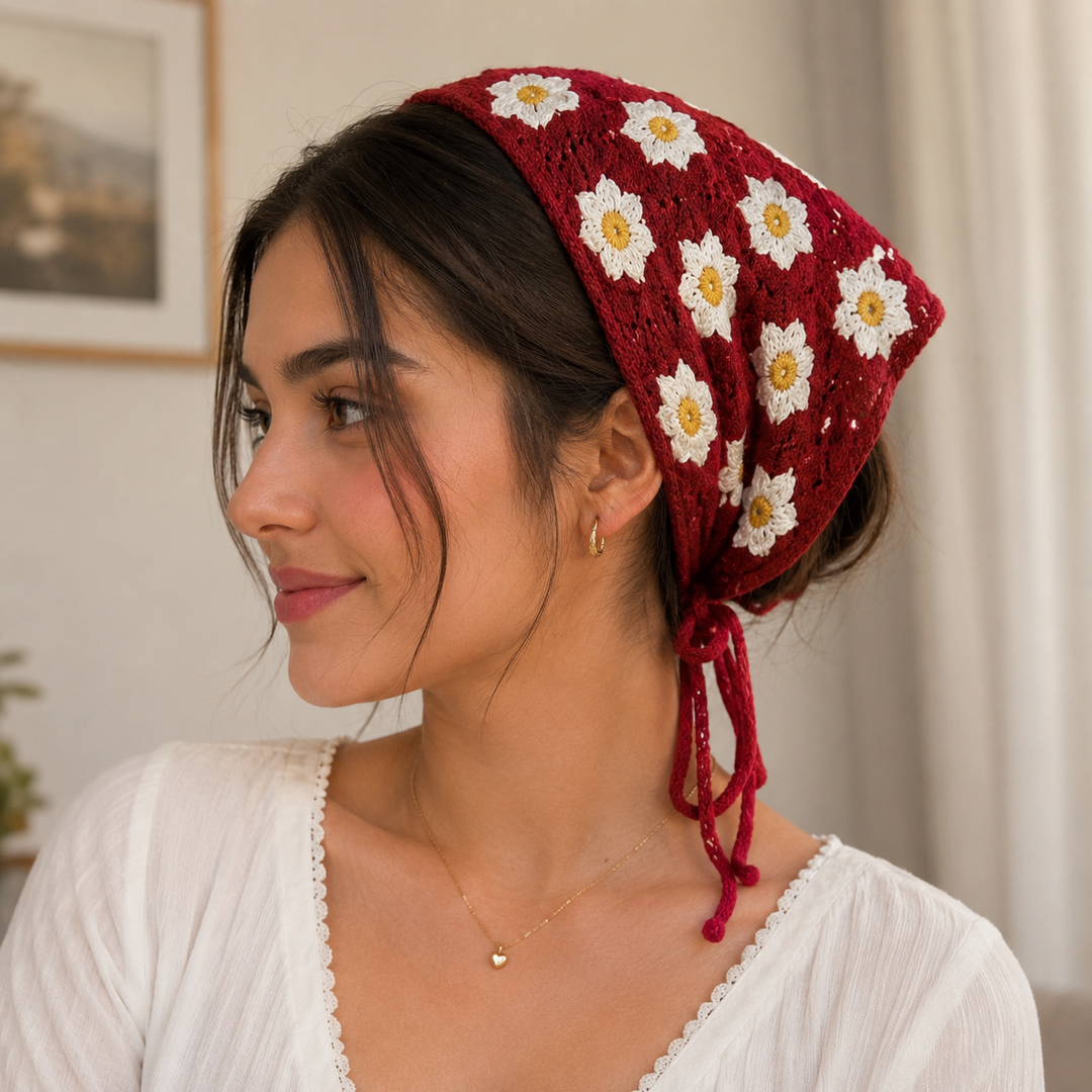 Ruby Daisy Hair Bandana