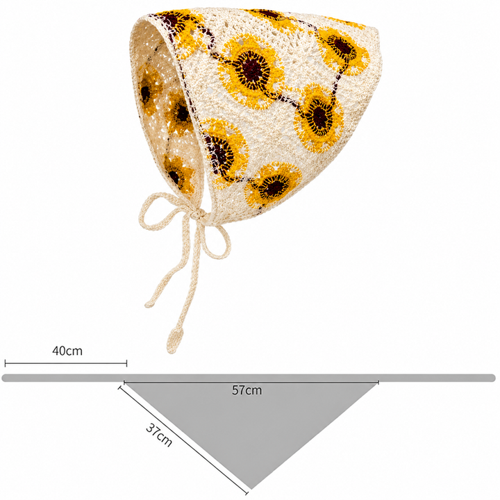 Sunflower Lace Hair Bandana