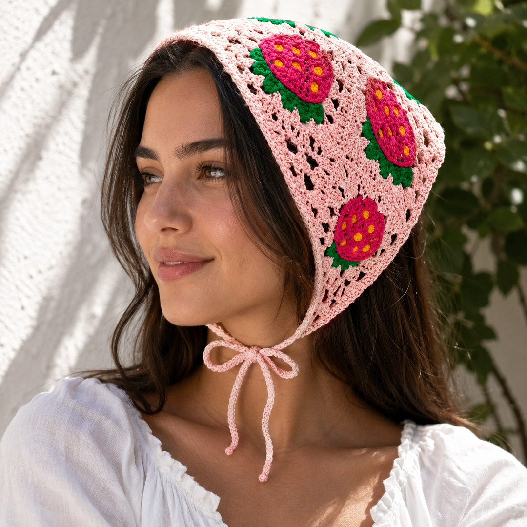 Pink Berry Hair Bandana
