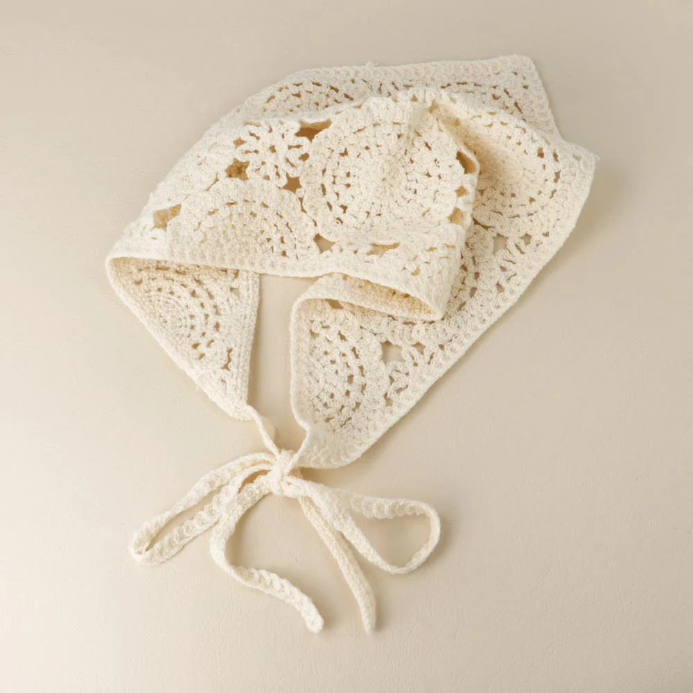 Ivory Lace Hair Bandana