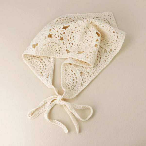 Ivory Lace Hair Bandana