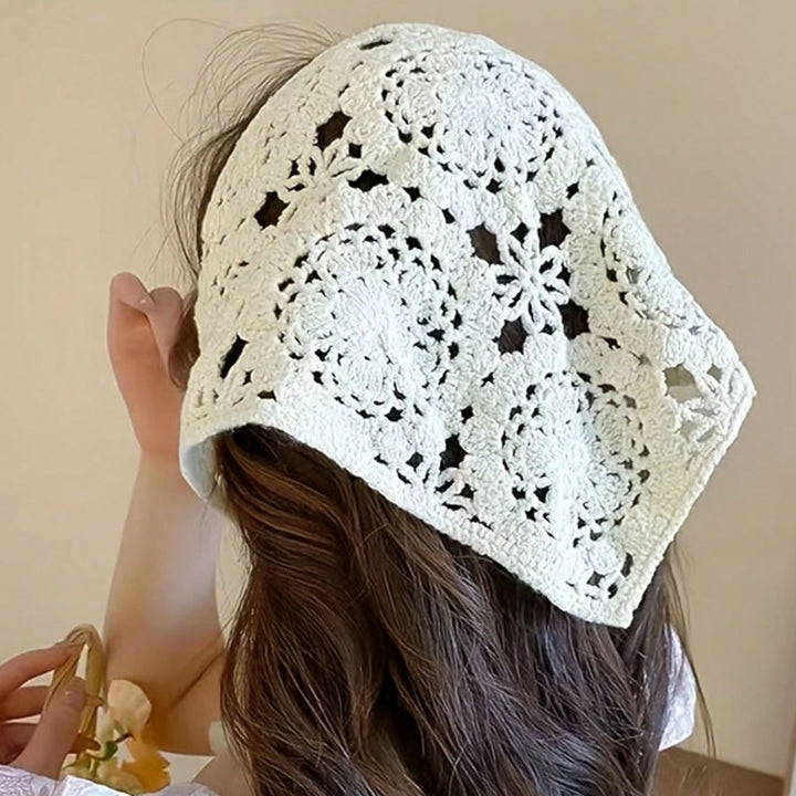 Ivory Lace Hair Bandana