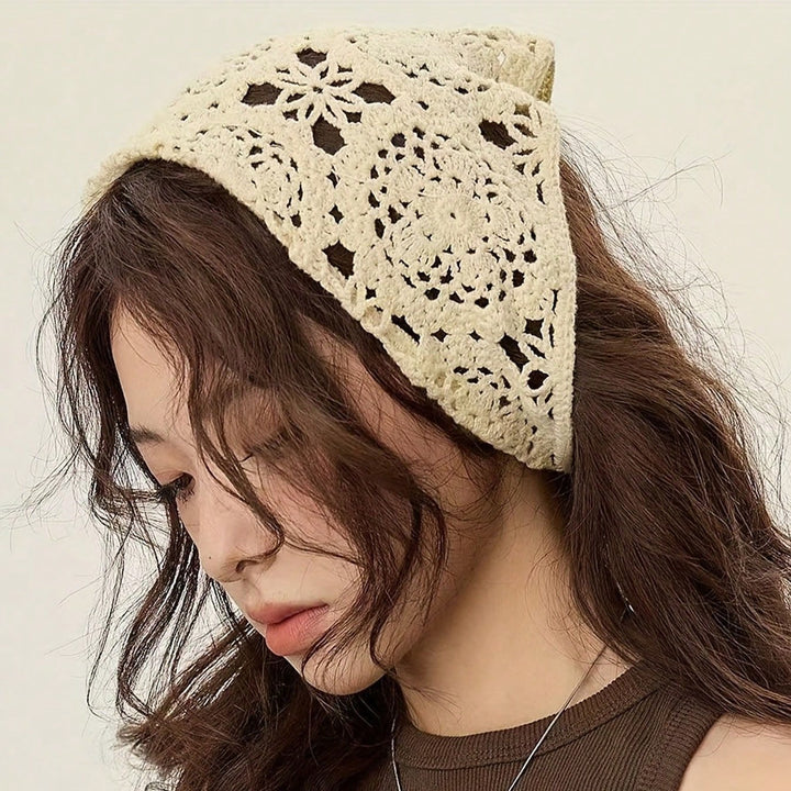 Ivory Lace Hair Bandana