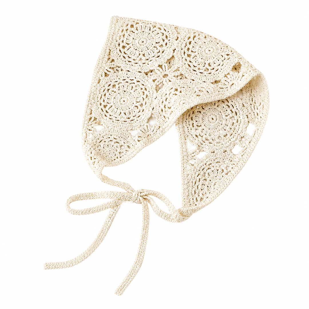 Ivory Lace Hair Bandana