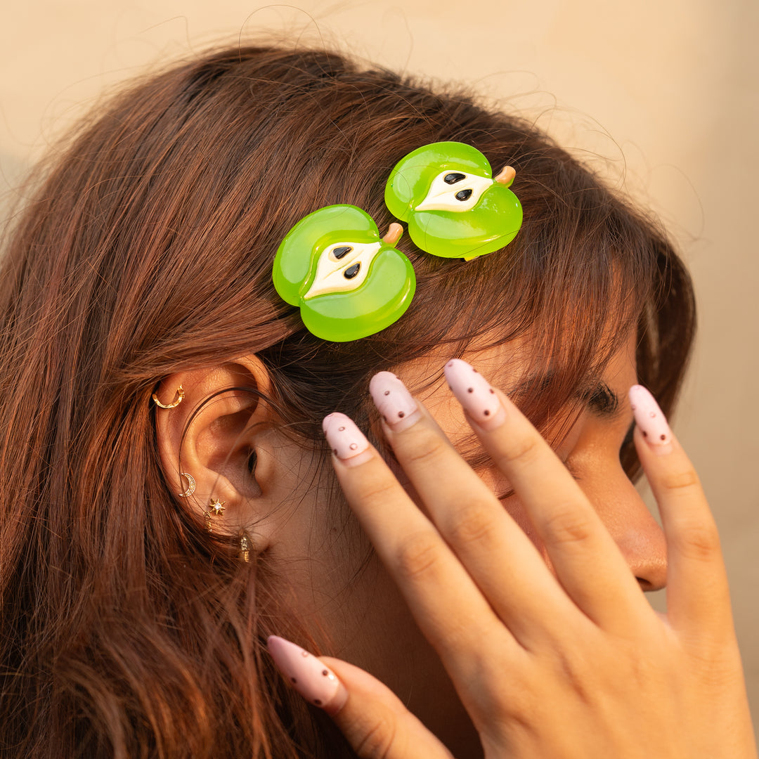 Green Alien Hair Pins