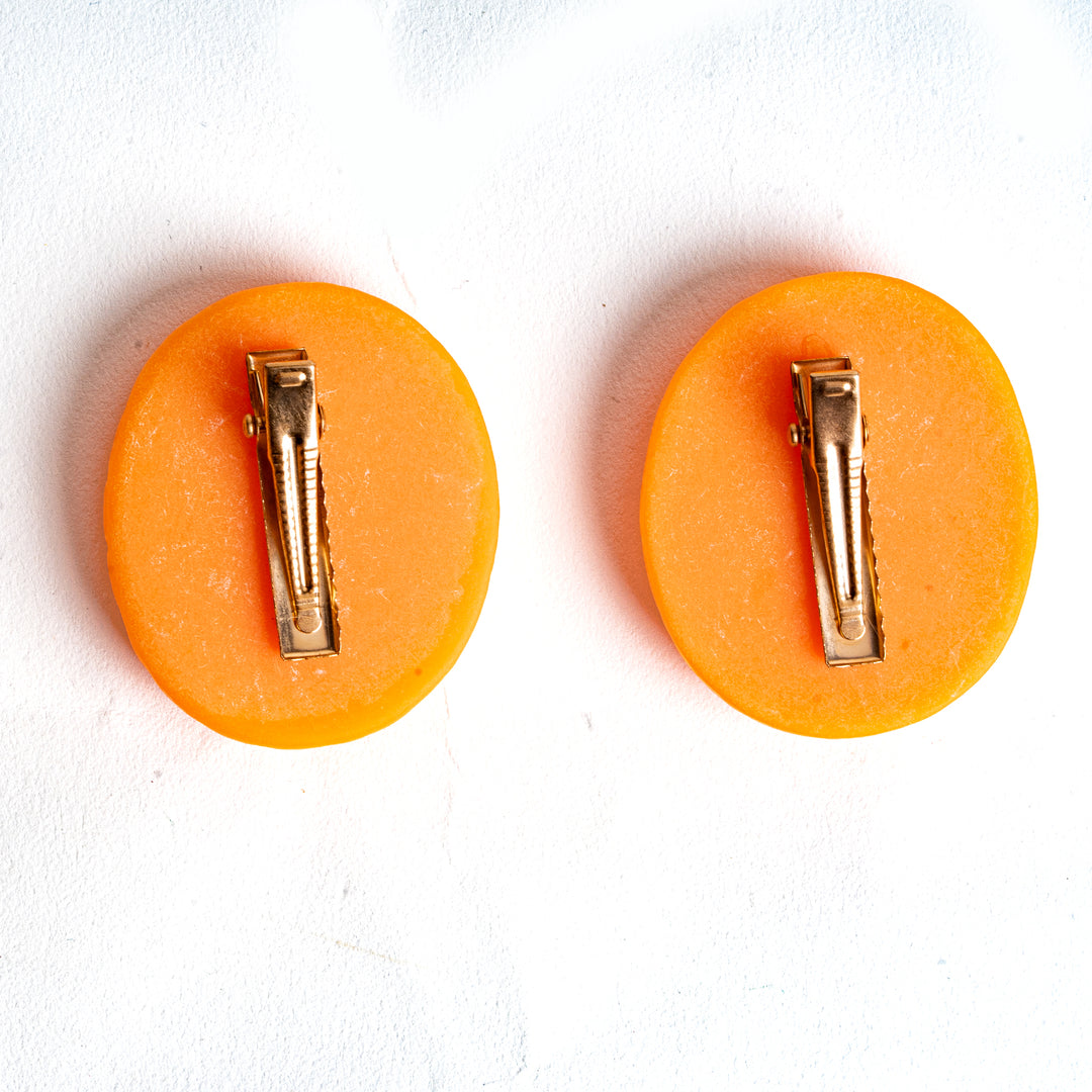 Orange Slice Hair Pins