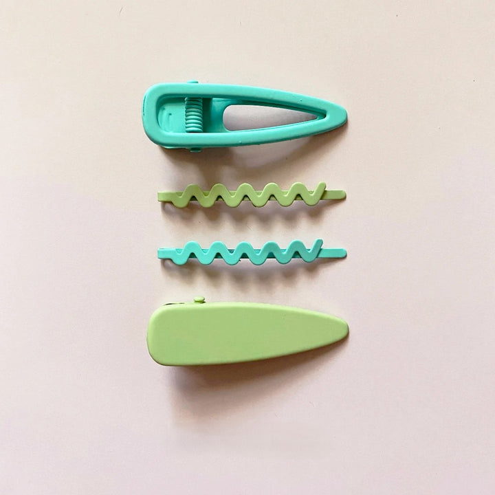 Green Duo Hair Clips