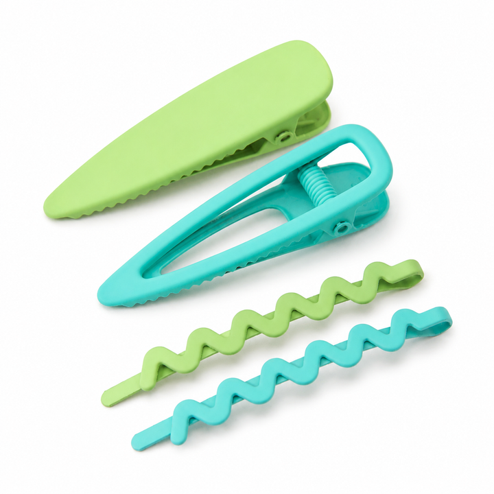 Green Duo Hair Clips