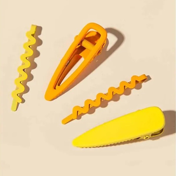 Yellow Duo Hair Clips