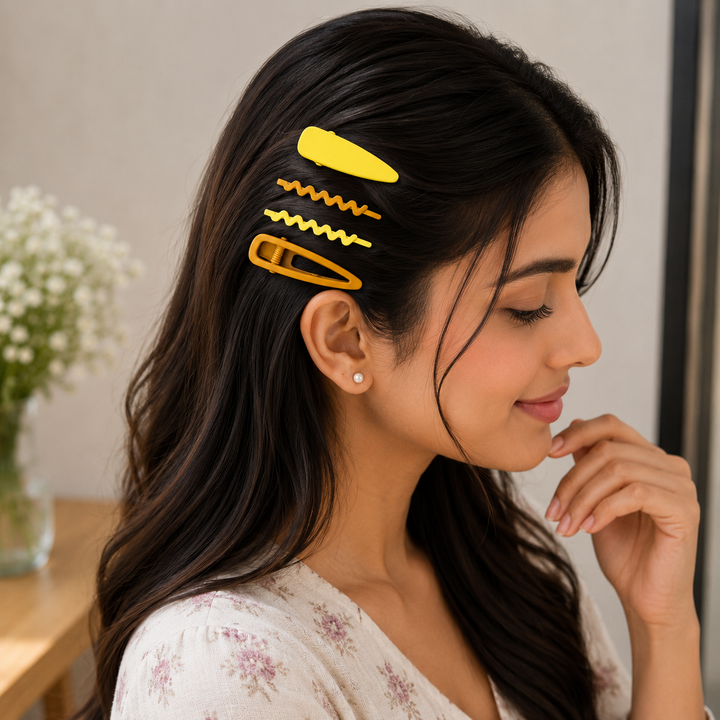 Yellow Duo Hair Clips