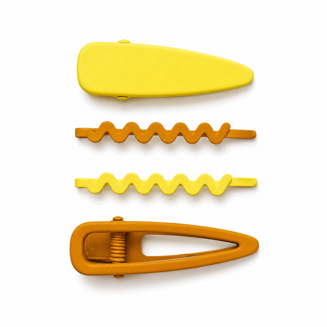 Yellow Duo Hair Clips