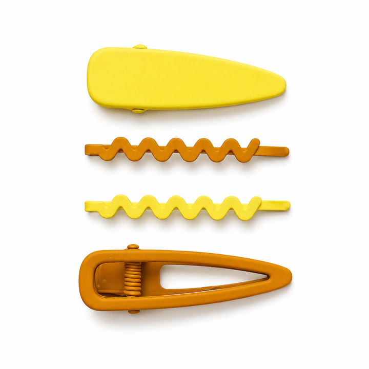 Yellow Duo Hair Clips