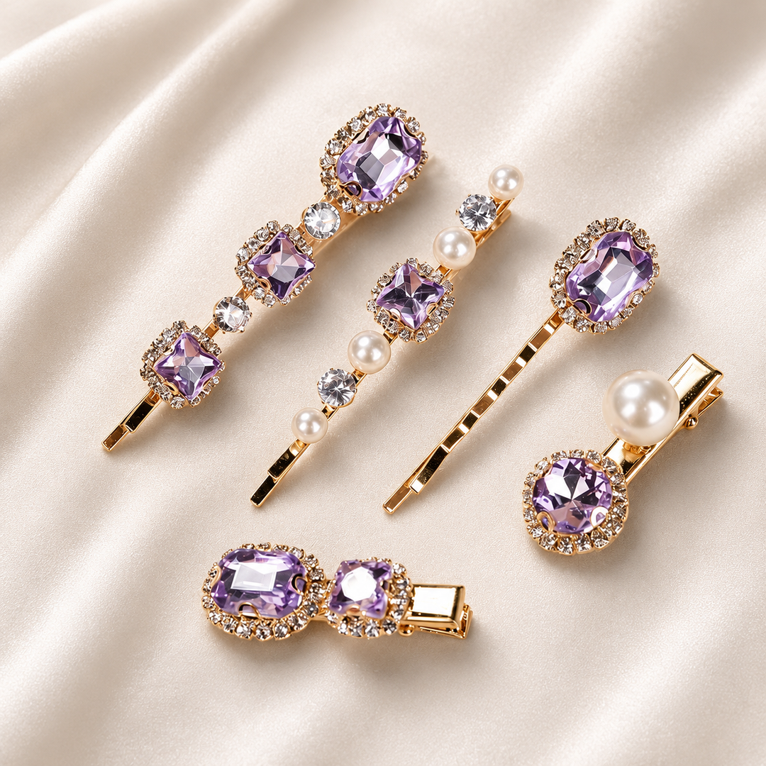 Lavender Pearl Hair Pins