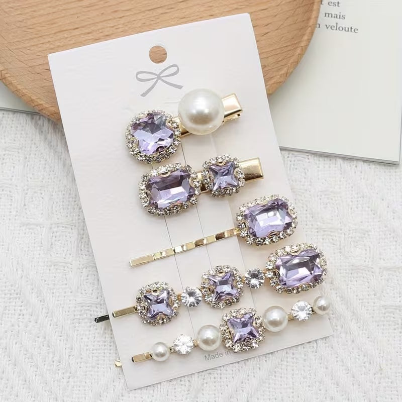 Lavender Pearl Hair Pins