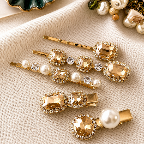 Champagne Pearl Hair Pins