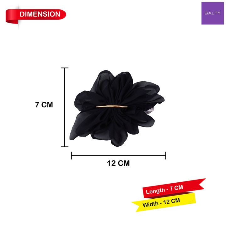 Midnight Ruffle Hair Pin