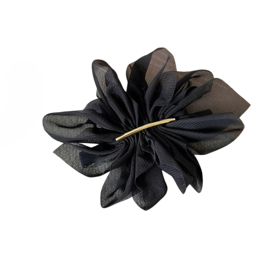 Midnight Ruffle Hair Pin