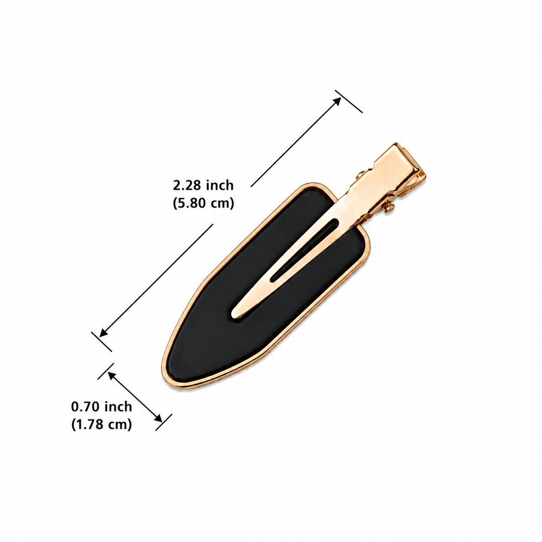 Noir Oval Hair Clip