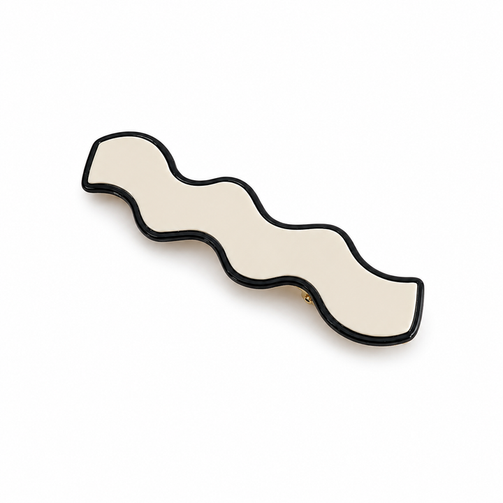 Cream Curve Hair Clip