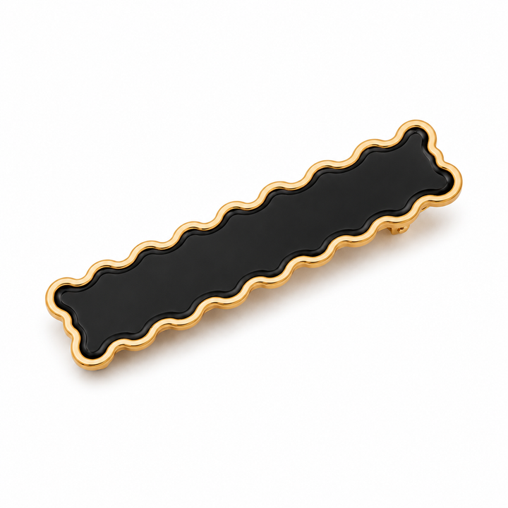 Noir Ripple Hair Clip